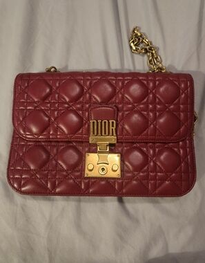 Dior Addict Flap Bag in Red Cannage Quilted Lambskin